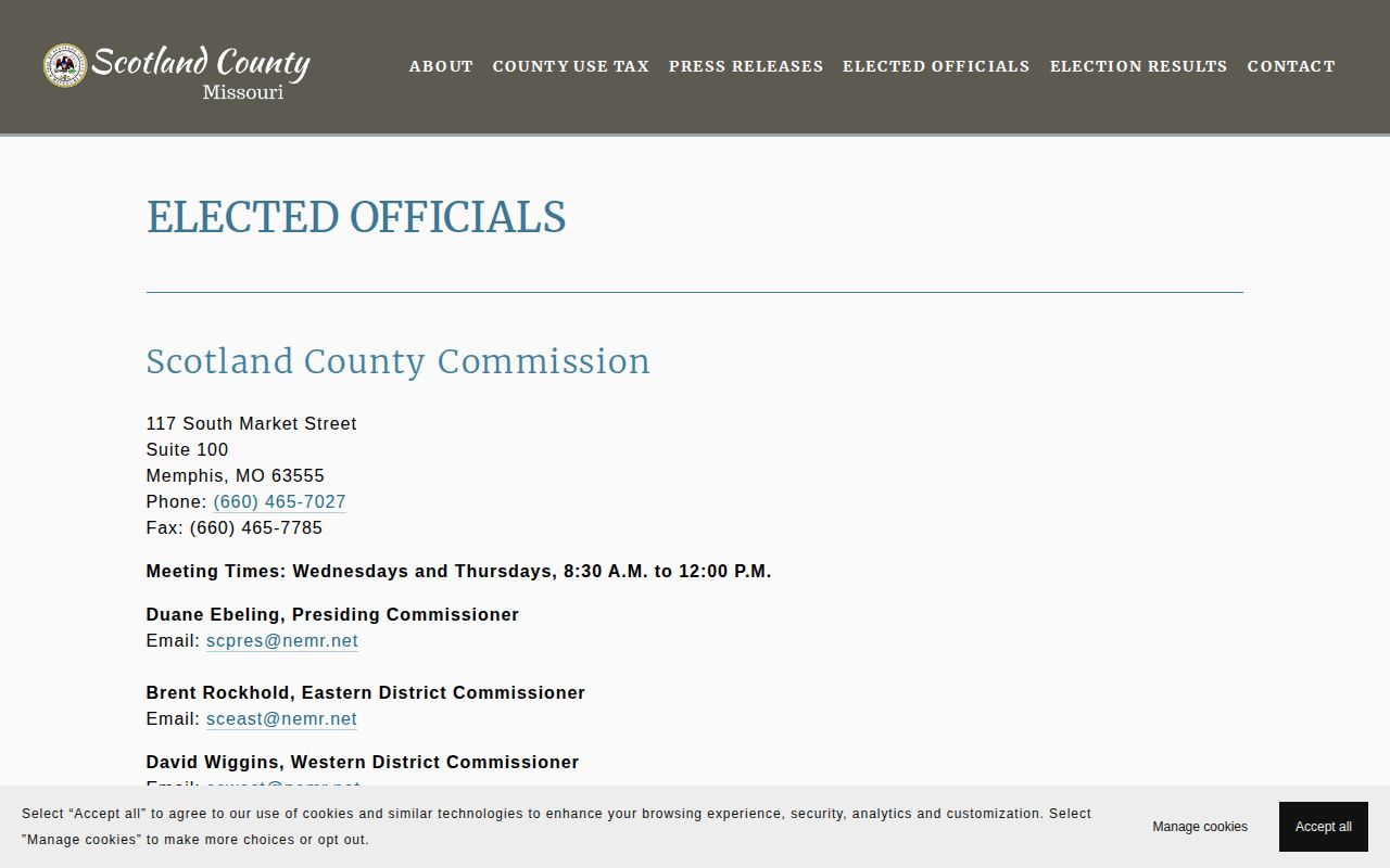 Scotland County Jail Sheriff contact for release records